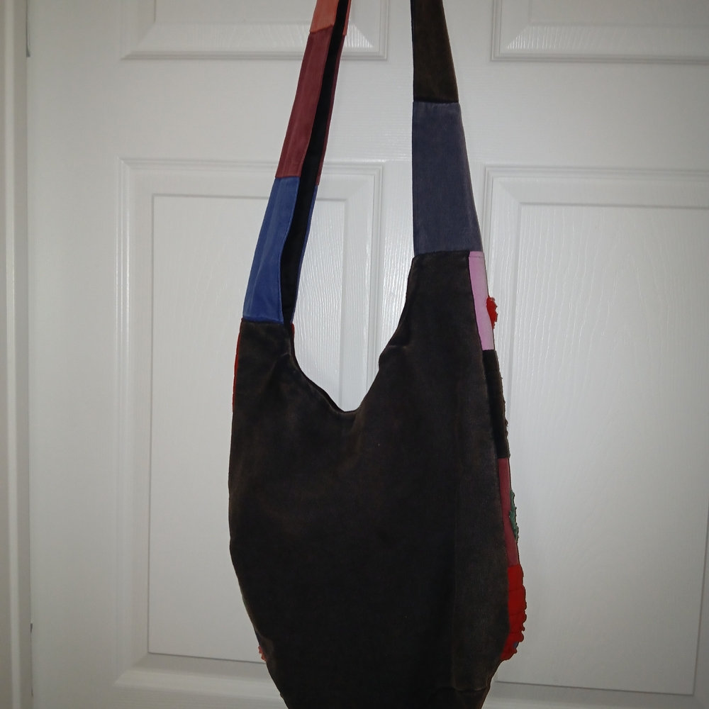 Multicolor Patchwork Hobo Bag - image 2